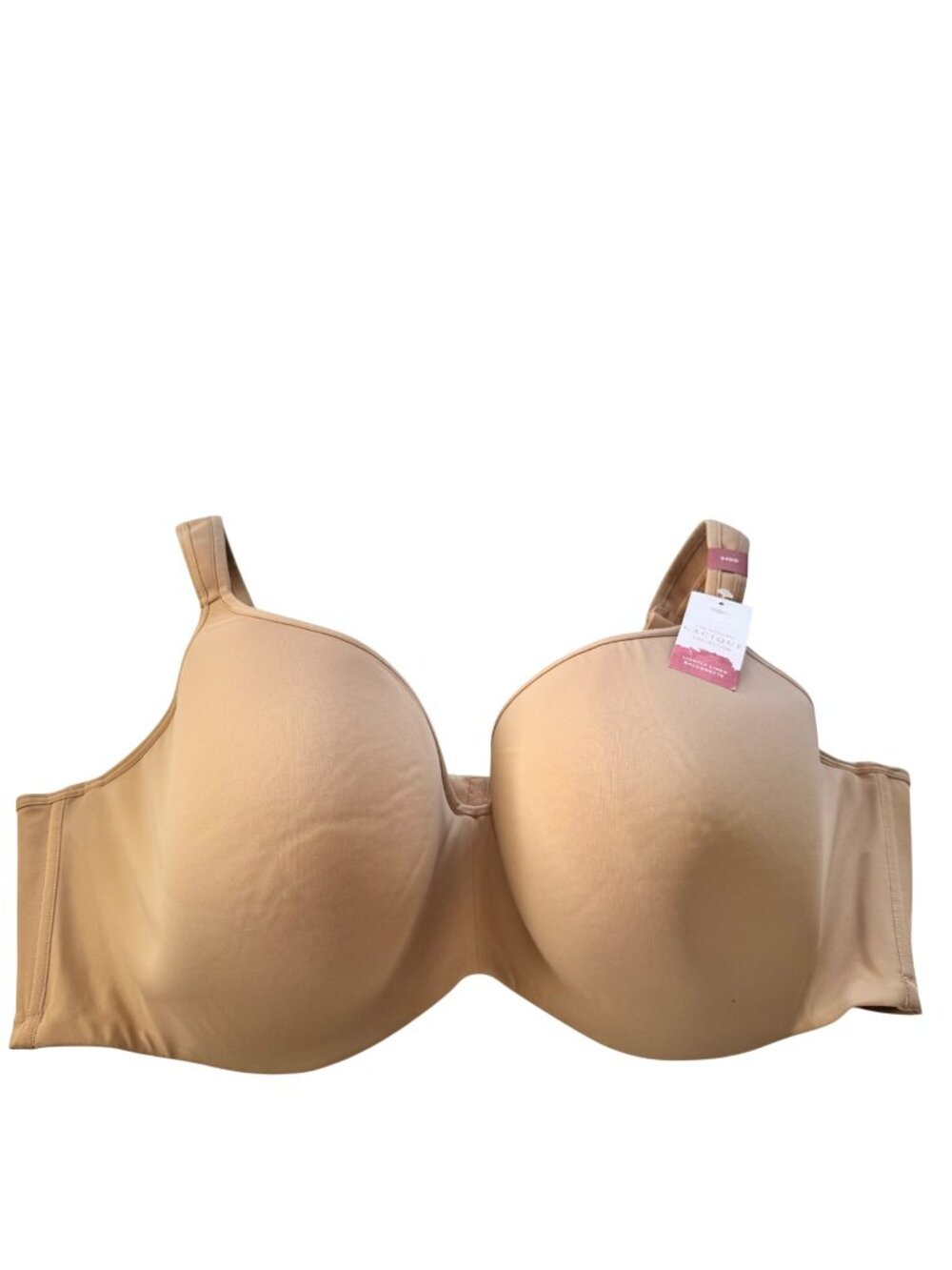 Cacique Womens Lightly Lined Balconette Bra Beige Plus Size 54DD Underwire New